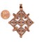 Metu Copper Coptic Cross Pendant (53x70mm): Authentic Ethiopian East African Design for Jewelry & Necklace Making